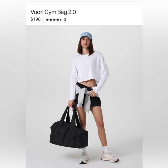 Vuori Other - BNWT Vuori Black gym 2.0  Bag with Zipper